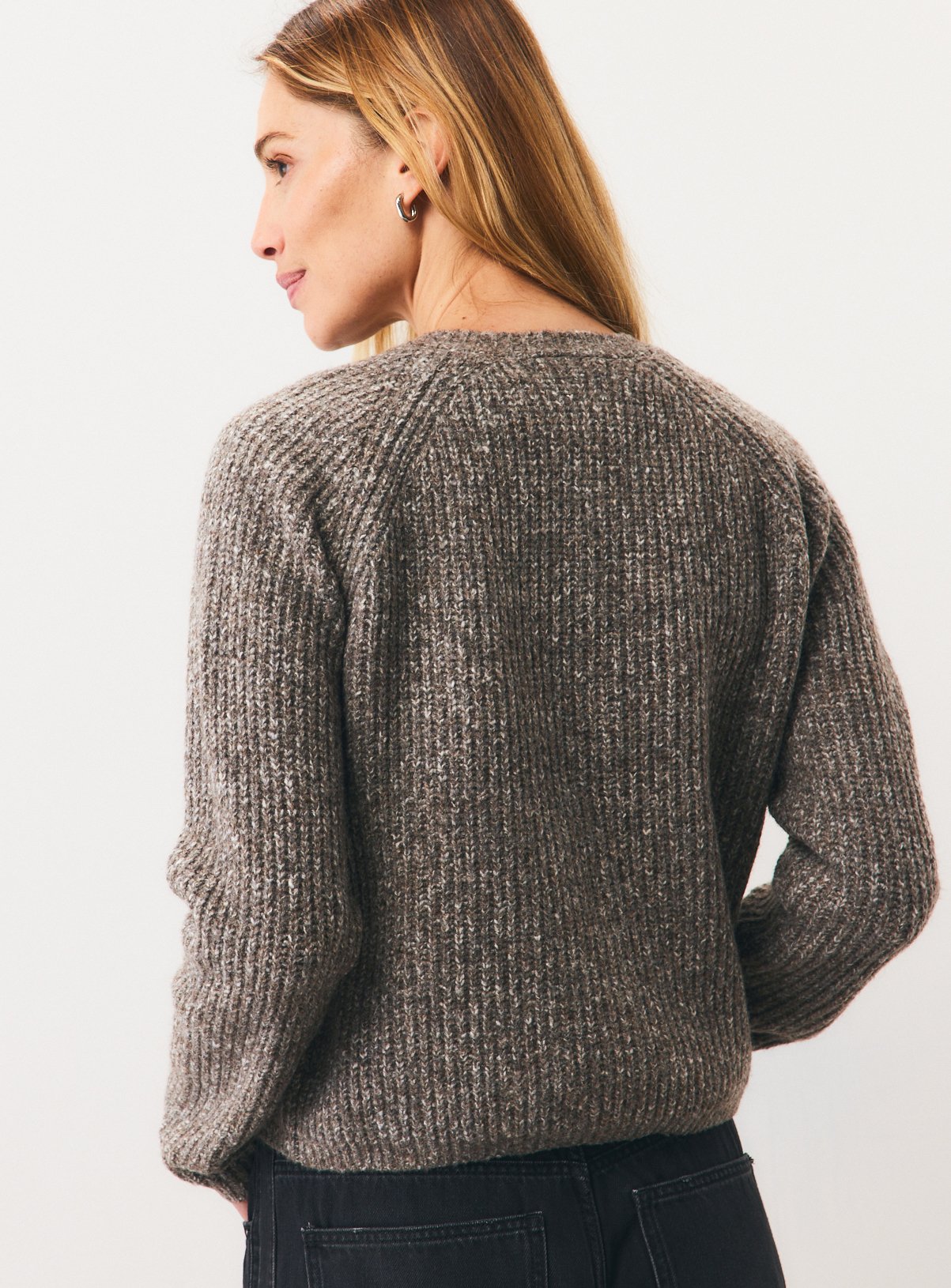 Multi Twist Yarn Boxy Fit Cardigan XL - Image 4 thumbnail